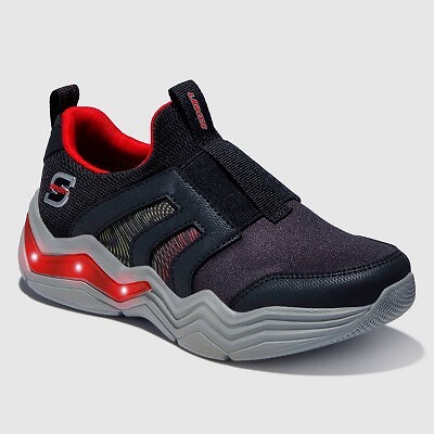 

S Sport By Skechers Спортивные кроссовки Riker Light-Up Slip-On для мальчиков -, Black/red