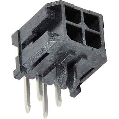 6Pc Molex Llc 43045-0402 Header 2 Row Right-Angle Snap-In Lock 4 Pin Gold Plate