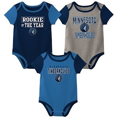 

Боди для мальчиков NBA Minnesota Timberwolves, комплект из 3 шт., от 0 до 3 мес., Not available