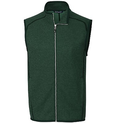 

Cutter - Buck Mainsail Sweater-Knit Mens Full Zip Vest - Hunter Heather - 3X, Not available