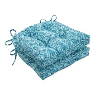 Набор из 2 больших подушек для стульев для улицы и дома Nesco Caribe Blue — Pillow Perfect