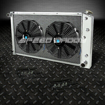 3-РЯДНЫЙ АЛЮМИНИЕВЫЙ ГОНОЧНЫЙ РАДИАТОР + 2x10 ВЕНТИЛЯТОРОВ 68-77 PONTIAC LEMANS/GTO/TEMPEST l6/V8