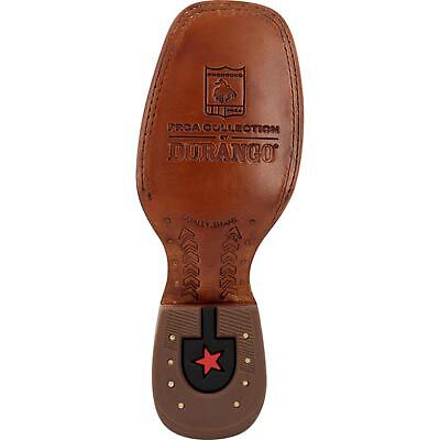 Pre-owned Durango Men's 13" Prca Collection Bison Western Boot Sand Tobacco/cayenne - Ddb0