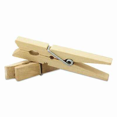 Wood Spring Clothespins, 3 3/8 Length, 50 Clothespins/Pack 3658-01  - 1 Each