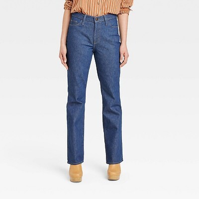 

Женские винтажные джинсы Bootcut с высокой посадкой - универсальная нить Indigo