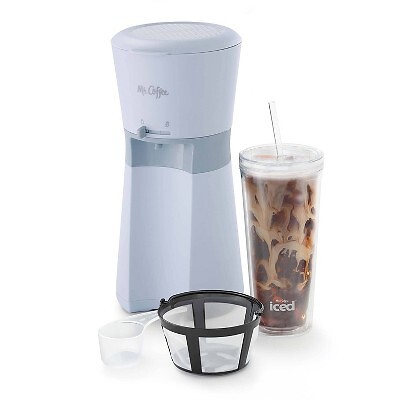 Mr. Coffee Iced Coffee Maker Reusable Tumbler Coffee Filter - Gray