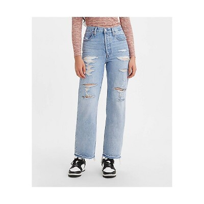 

Женские джинсы прямого кроя Levis с ультравысокой посадкой в грудную клетку — комментарий Хейли, Haley's comment