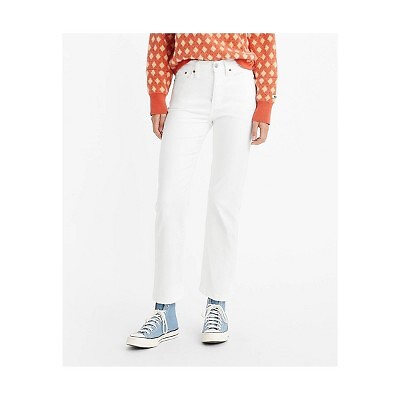 

Женские прямые укороченные джинсы Levis с высокой посадкой на танкетке - Dont Fray Me, Don't fray me