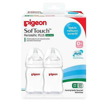 Pigeon Botella de plástico libre de BPA botellas de bebé blanco