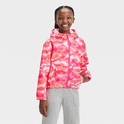 

Куртка из софтшелла с абстрактным рисунком для девочек — All in Motion Pink, Розовый