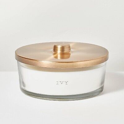 5-Wick Clear Glass Ivy Knob-Lid Jar Candle 28oz - Hearth