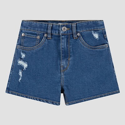 

Джинсовые шорты Levis Mini Mom для девочек — синий 7, Not available