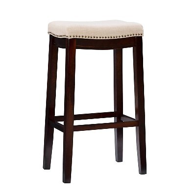Claridge Backless Saddle Barstool Белье - Linon