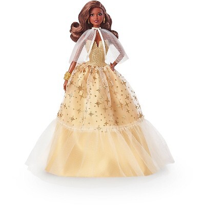 Barbie 13'' Signature 2023 Holiday Collector Doll with Golden Gown and Dark