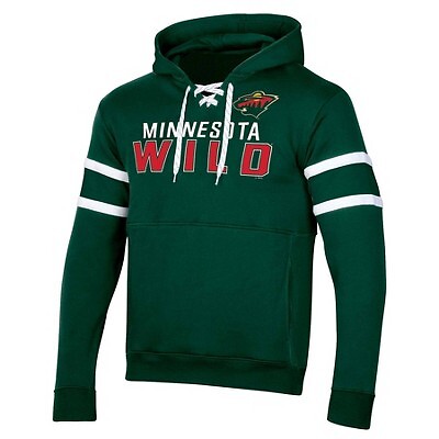 

Мужская толстовка с капюшоном и кружевом NHL Minnesota Wild, Зеленый