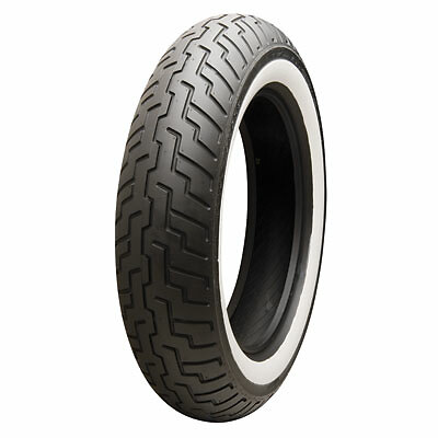140/80-17 (69H) Dunlop D404 Front Motorcycle Tire Wide White Wall