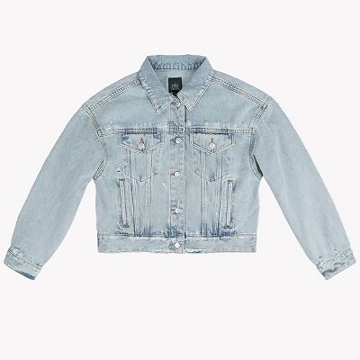 Женская укороченная джинсовая куртка Trucker - Wild Fable Light Blue XXS