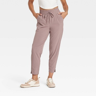 Womens Active Light High-Rise Taper Pants - All In Motion Light Brown XS