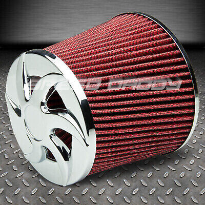 3 КОРОТКИХ ШТОССЕЛЯ/ИНДУКЦИОННЫЙ ВПУСК ХОЛОДНОГО ВОЗДУХА КРУГЛЫЙ МОЮЩИЙСЯ КРАСНЫЙ РЕЗИНОВЫЙ ФИЛЬТР + ЗАЖИМ