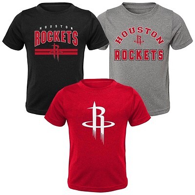 

Футболки NBA Houston Rockets для малышей, 3 упаковки, Not available