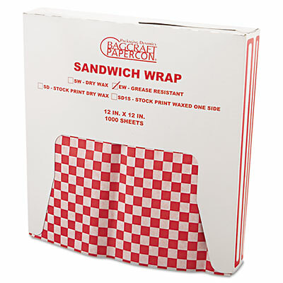 Bagcraft Wrap,Ppr Sndwch 12x12 Rd 057700  - 1 Each