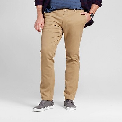 

Брюки чинос Slim Fit для мужчин больших и высоких размеров Every Wear - Goodfellow - Co Sculptural, Tan