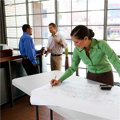 LIFETIME 6-FOOT FOLDING TABLE (COMMERCIAL) - WHITE GRANITE
