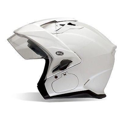 Vintage Bell Toptex White Motorcycle Half Helmet Shorty Size