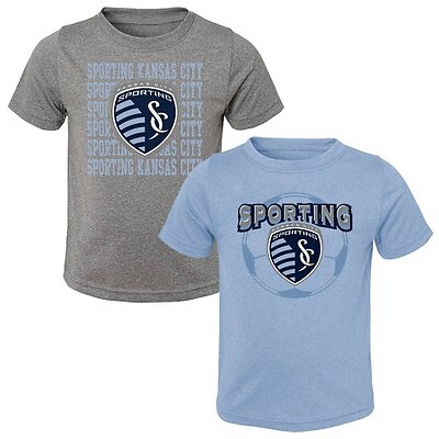 Футболка из полиэстера MLS Sporting Kansas City для малышей, 2 шт., 2T