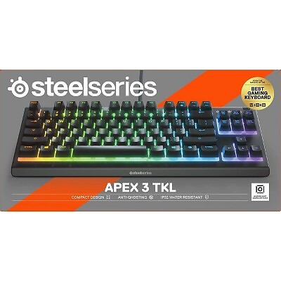 SteelSeries Apex 3 TKL Wired Gaming Keyboard for PC