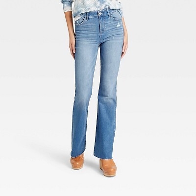 

Женские джинсы Bootcut с высокой посадкой - Knox Rose Light Wash