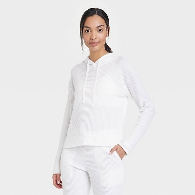 

Женский свитшот из вафельного трикотажа Lounge - Stars Above Cream