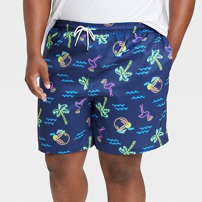 Мужские шорты для плавания Waterloo Flamingo 7 дюймов Big - Tall - Goodfellow - Co Blue 3XL, Not available