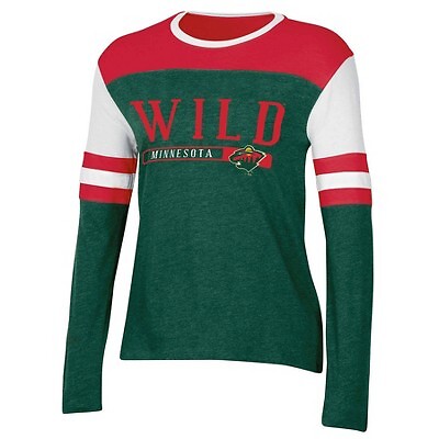 Женская футболка поло с длинным рукавом NHL Minnesota Wild - XL