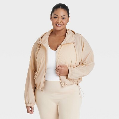 

Женская ветровка с молнией во всю длину — All in Motion Beige 1X, Not available