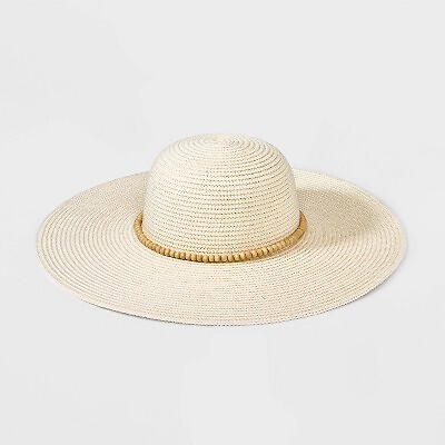 

Соломенная шляпа с широкими полями и бисером Floppy Hat - A New Day Cream L/XL, Not available