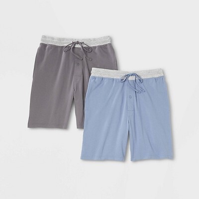 

Мужские пижамные шорты из ткани френч терри Hanes Premium 9 дюймов, 2 шт., меланжевые серые, Серый