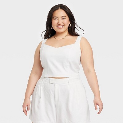 

Женская льняная майка Slim Fit - A New Day White, Белый