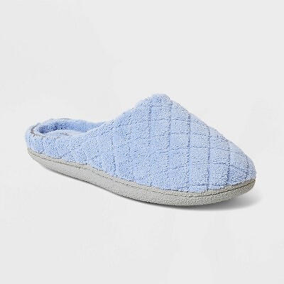 Dearfoams quilted cheap terry clog slippers