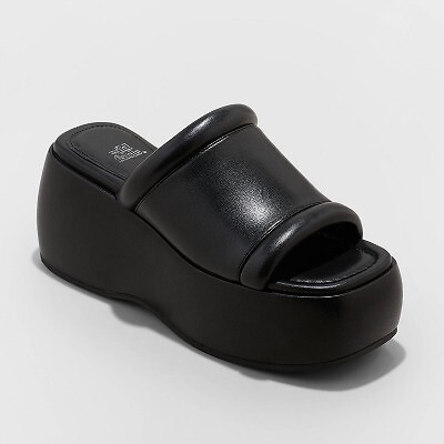 

Женские туфли на танкетке Alanna Slide — Wild Fable Black, Черный
