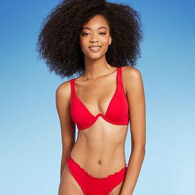 Верх бикини на косточках для женщин - Shade & Shore Red 34DD