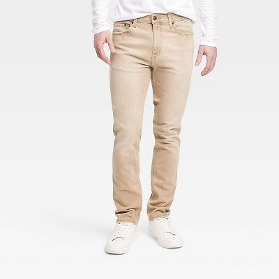 Мужские легкие цветные джинсы Slim Fit - Goodfellow & Co Светло-коричневый 32x30