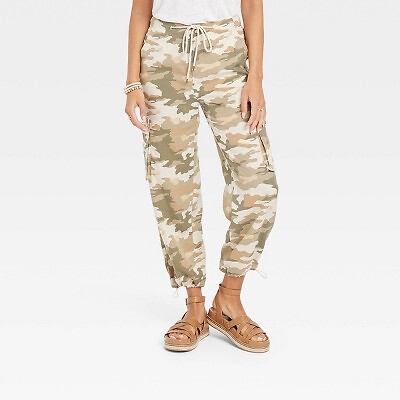 

Женские повседневные мягкие брюки-карго с высокой посадкой - Universal Thread Camo, Not available