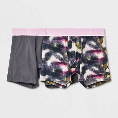 Мужские трусы-боксеры Pair of Thieves Hustle Tie-Dye, 2 шт., розовый/серый, S