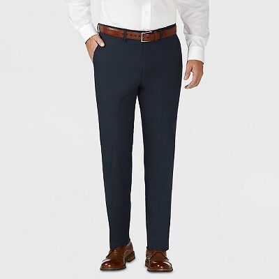 

Брюки Haggar H26 мужские классического кроя Premium Stretch Suit Pants - Blue, Синий