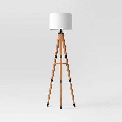 Floor Lamp With Shelf Brown - Threshold