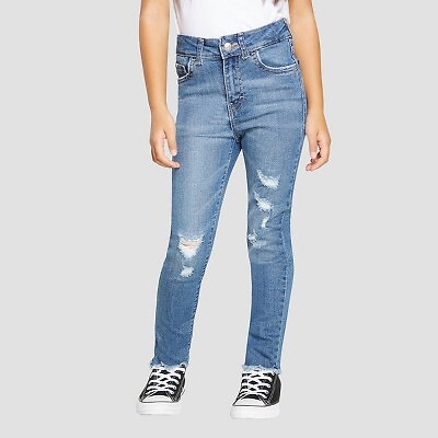 

Джинсы суперскинни с высокой посадкой для девочек Levis, средняя потертость, Medium wash