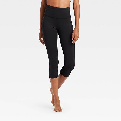 

Женские леггинсы-капри с высокой талией и карманами Contour Power Waist, длина 20 дюймов — все в, Черный