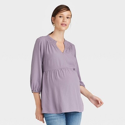 

Тканый топ для беременных с рукавами 3/4 - Isabel Maternity от Ingrid - Isabel Lilac, Фиолетовый