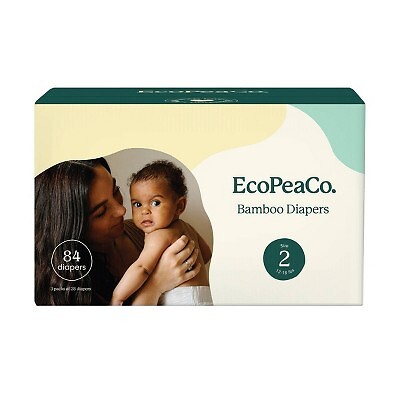 Бамбуковые подгузники EcoPeaCo для чувствительной кожи - Размер 2 - 84 карата